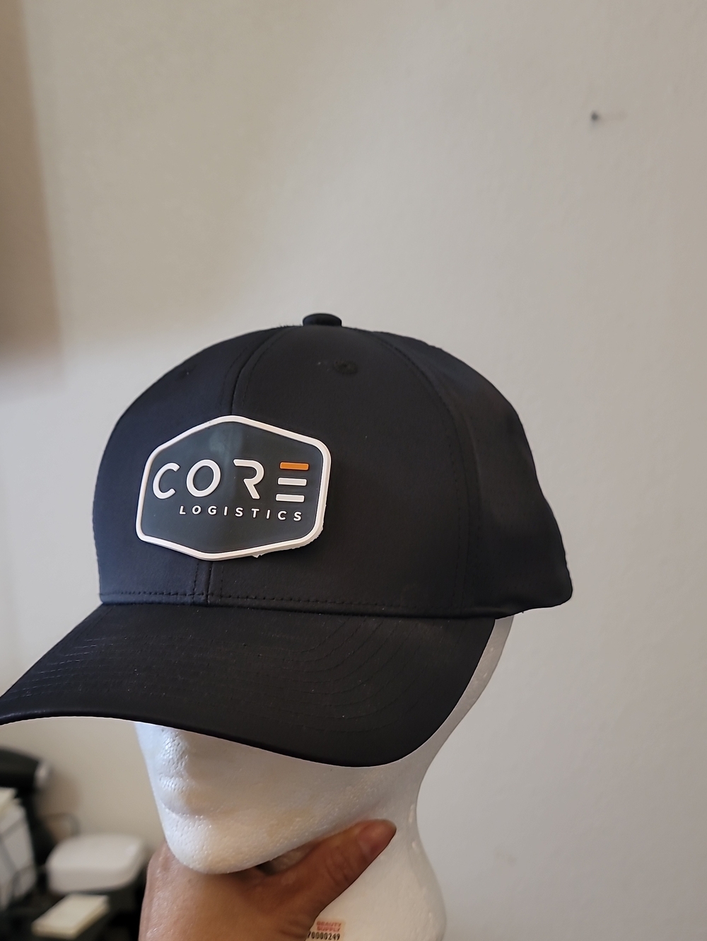 Sport-Tek Black Baseball Cap with CORE Logistics Patch